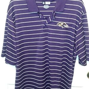 NFL Team Apparel Purple and White Polo